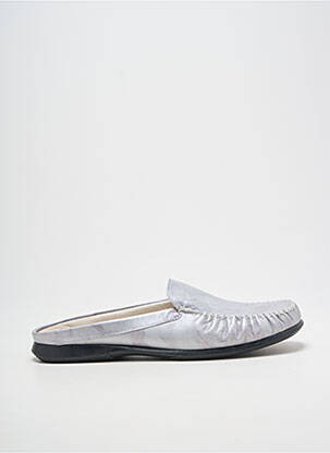 Mules/sabots talon plat jusqu'à 3cm argent BOISSY femme