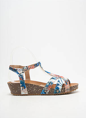 Sandales/nu pieds fermeture boucle(s) talon de 4 à 6cm bleu ELUE PAR NOUS femme