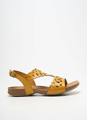 Sandales/nu pieds fermeture boucle(s) talon plat jusqu'à 3cm jaune SPK femme