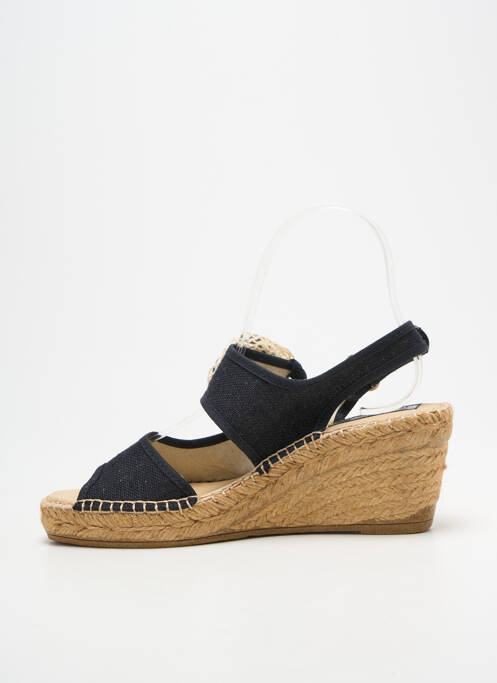 Espadrilles bout ouvert talon de 7 à 9cm noir METAMORF'OSE femme