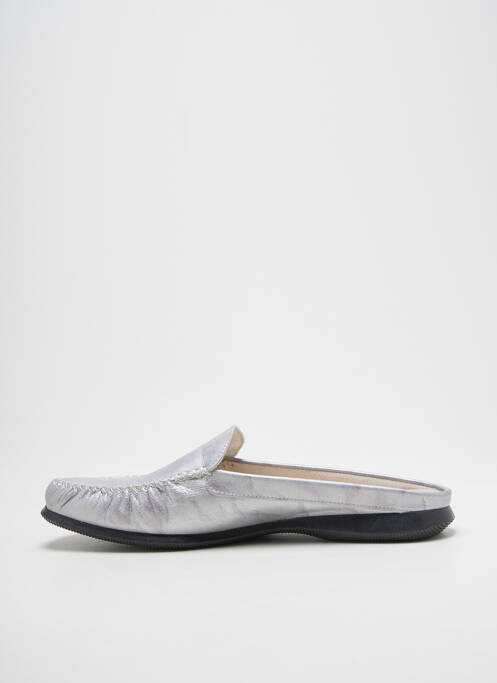 Mules/sabots talon plat jusqu'à 3cm argent BOISSY femme