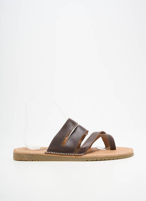 Tongs bout ouvert bout ouvert marron AYOKA homme