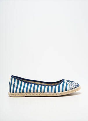 Espadrilles bout rond talon plat jusqu'à 3cm bleu LA VAGUE femme