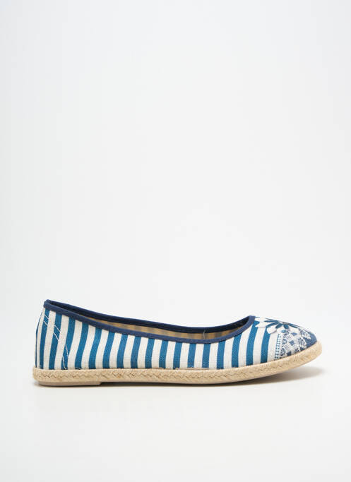 Espadrilles bout rond talon plat jusqu'à 3cm bleu LA VAGUE femme