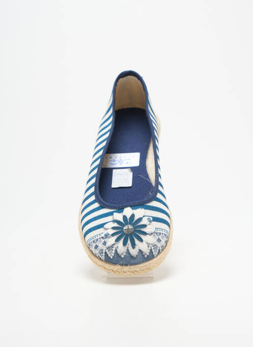 Espadrilles bout rond talon plat jusqu'à 3cm bleu LA VAGUE femme