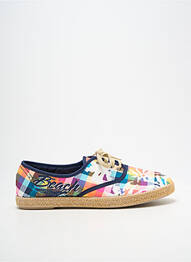 Espadrilles fermeture lacets talon plat jusqu'à 3cm bleu LA VAGUE femme