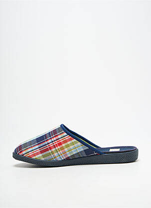 Chaussons/pantoufles bout rond talon plat jusqu'à 3cm bleu LA VAGUE femme