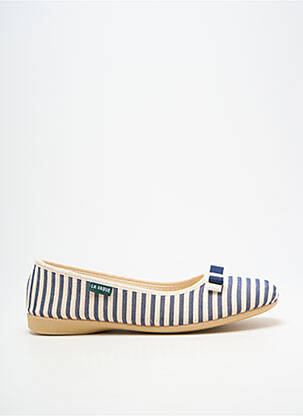 Chaussons/pantoufles bout rond talon plat jusqu'à 3cm bleu LA VAGUE femme