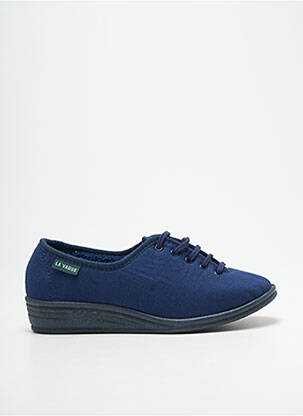 Chaussons/pantoufles fermeture lacets talon plat jusqu'à 3cm bleu LA VAGUE femme