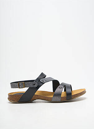 Sandales/nu pieds tissage satiné talon plat jusqu'à 3cm argent SPK femme