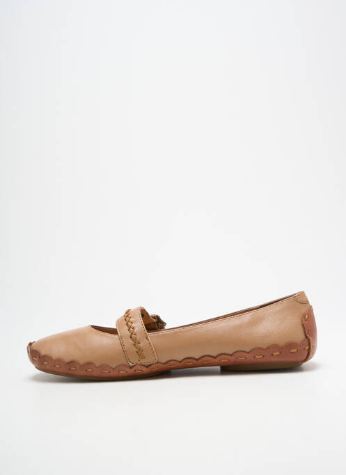 Ballerines bout rond talon plat jusqu'à 3cm marron LAURA VITA femme