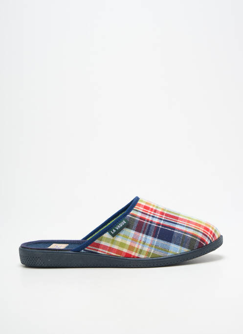 Chaussons/pantoufles bout rond talon plat jusqu'à 3cm bleu LA VAGUE femme