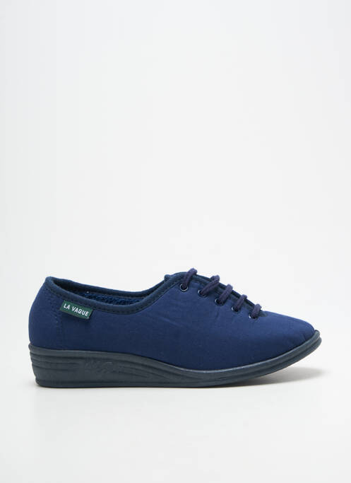 Chaussons/pantoufles fermeture lacets talon plat jusqu'à 3cm bleu LA VAGUE femme