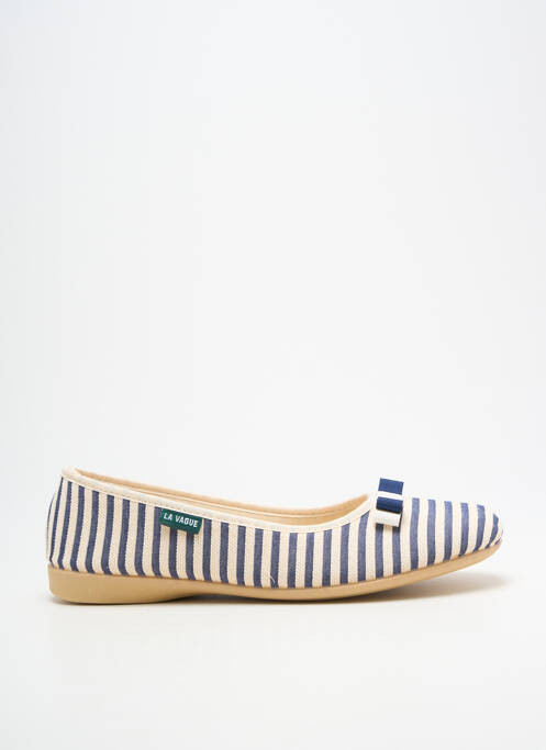 Chaussons/pantoufles bout rond talon plat jusqu'à 3cm bleu LA VAGUE femme