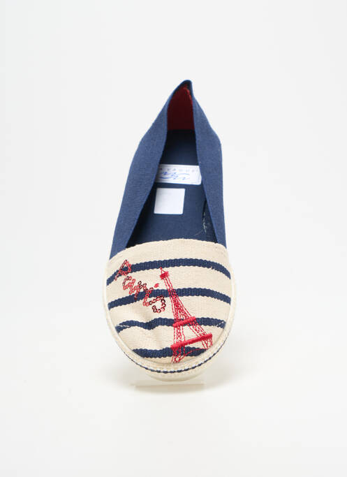 Espadrilles bout rond talon plat jusqu'à 3cm bleu LA VAGUE femme