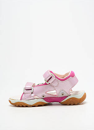Sandales/nu pieds fermeture scratch bout ouvert rose NOËL fille