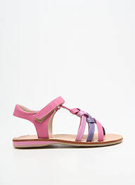 Sandales/nu pieds fermeture scratch bout ouvert rose NOËL fille