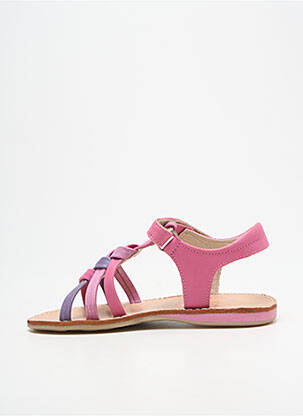 Sandales/nu pieds fermeture scratch bout ouvert rose NOËL fille