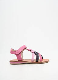 Sandales/nu pieds fermeture scratch bout ouvert rose NOËL fille
