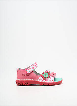 Sandales/nu pieds fermeture scratch bout ouvert rose ZIP ZAP fille