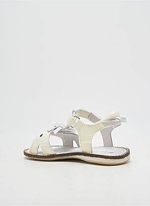 Sandales/nu pieds tissage vernis bout ouvert blanc NOËL fille