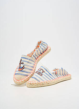 Espadrilles bout rond talon plat jusqu'à 3cm bleu ELUE PAR NOUS femme
