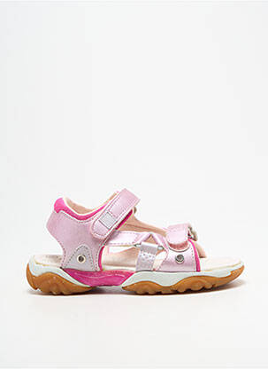 Sandales/nu pieds fermeture scratch bout ouvert rose NOËL fille