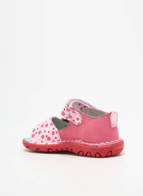 Sandales/nu pieds fermeture scratch bout ouvert rose ZIP ZAP fille