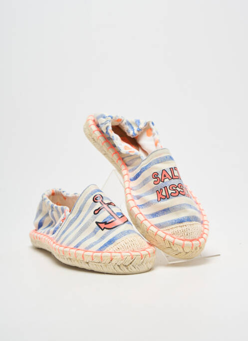 Espadrilles bout rond talon plat jusqu'à 3cm bleu ELUE PAR NOUS femme