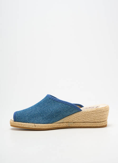 Mules/sabots talon compensé talon de 4 à 6cm bleu BAYONA femme