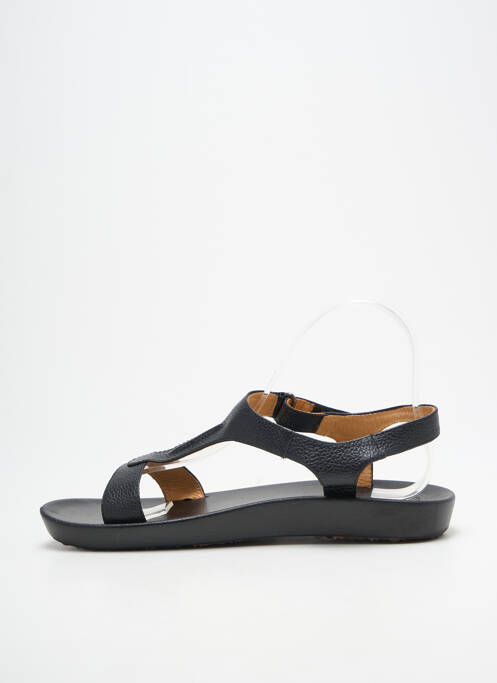 Mules/sabots tissage satiné talon plat jusqu'à 3cm noir LAURA VITA femme
