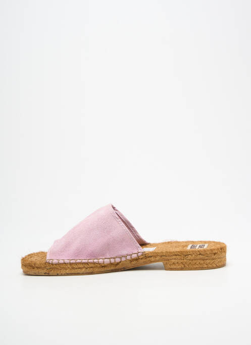 Mules/sabots chiquet talon plat jusqu'à 3cm rose PARE GABIA femme