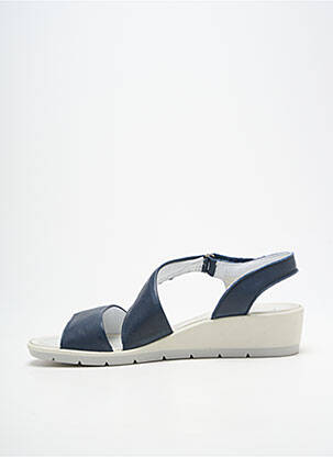 Sandales/nu pieds bout ouvert talon de 4 à 6cm bleu ENVAL SOFT femme