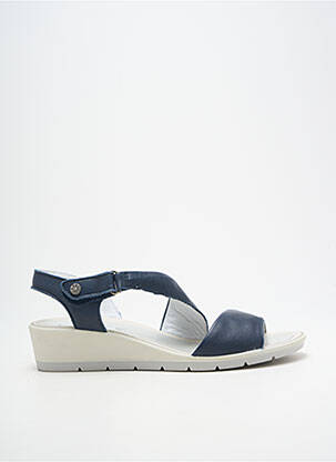 Sandales/nu pieds bout ouvert talon de 4 à 6cm bleu ENVAL SOFT femme