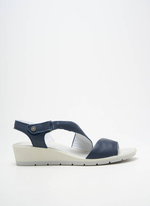 Sandales/nu pieds bout ouvert talon de 4 à 6cm bleu ENVAL SOFT femme