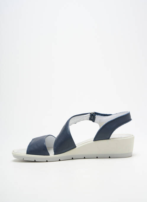 Sandales/nu pieds bout ouvert talon de 4 à 6cm bleu ENVAL SOFT femme