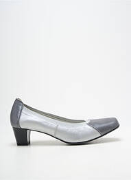 Escarpins tissage satiné talon de 4 à 6cm gris PEDI GIRL femme