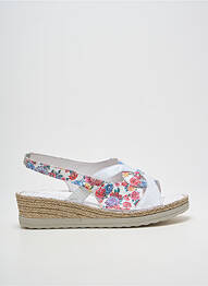 Sandales/nu pieds bout ouvert talon de 4 à 6cm blanc PEDI GIRL femme