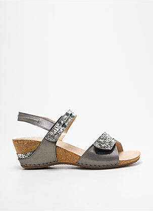 Sandales/nu pieds bout ouvert talon de 4 à 6cm gris PEDI GREEN femme