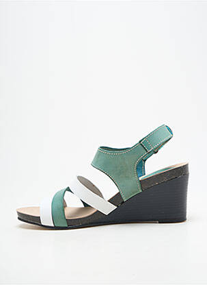 Sandales/nu pieds talon compensé talon de 7 à 9cm vert SPK femme