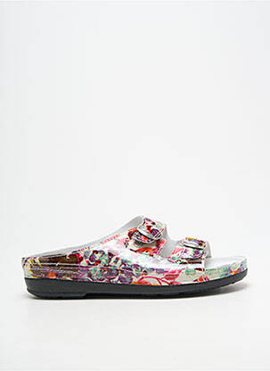 Mules/sabots matière lisse talon plat jusqu'à 3cm rouge PEDI GIRL femme