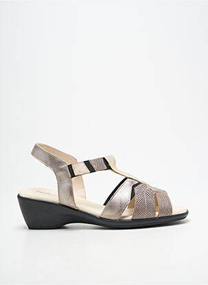 Sandales/nu pieds bout ouvert talon de 4 à 6cm or PEDI GIRL femme