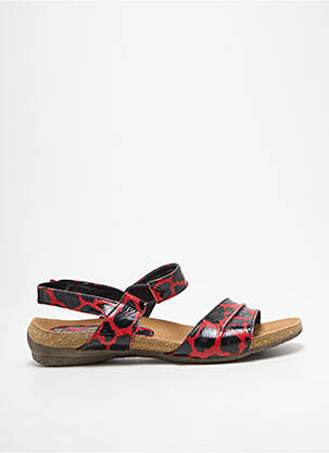 Sandales/nu pieds matière lisse talon plat jusqu'à 3cm rouge PEDI GIRL femme