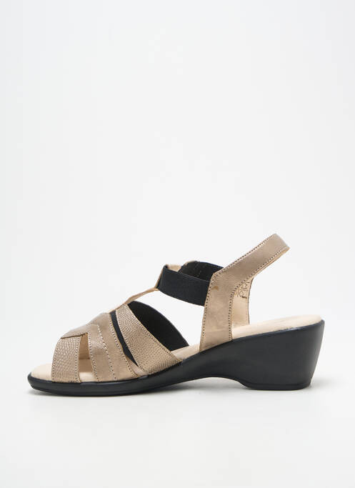 Sandales/nu pieds bout ouvert talon de 4 à 6cm or PEDI GIRL femme