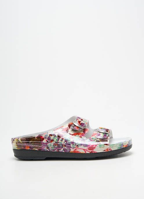 Mules/sabots matière lisse talon plat jusqu'à 3cm rouge PEDI GIRL femme