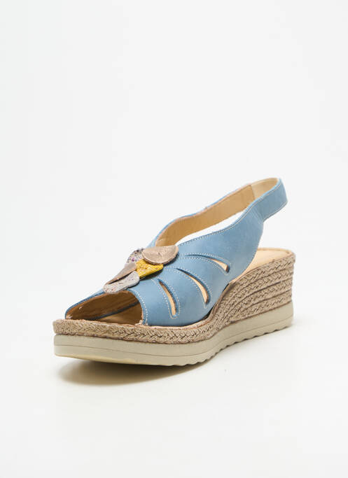 Sandales/nu pieds bout ouvert talon de 4 à 6cm bleu PEDI GIRL femme