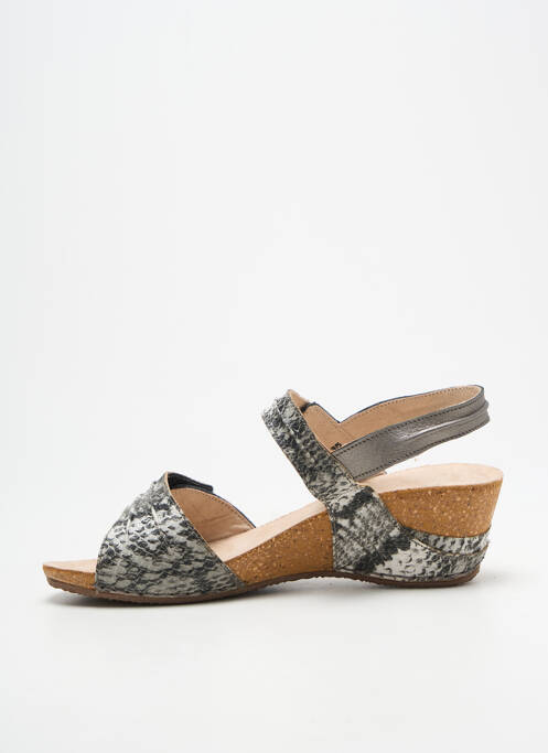 Sandales/nu pieds bout ouvert talon de 4 à 6cm gris PEDI GREEN femme