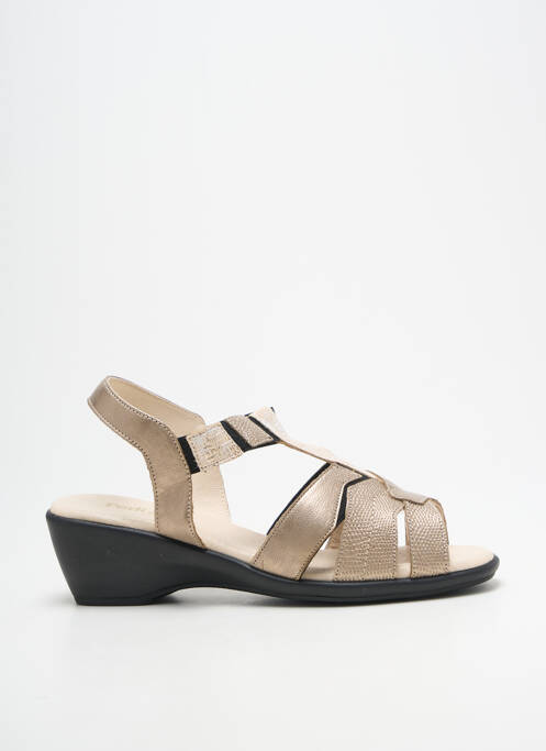 Sandales/nu pieds bout ouvert talon de 4 à 6cm or PEDI GIRL femme