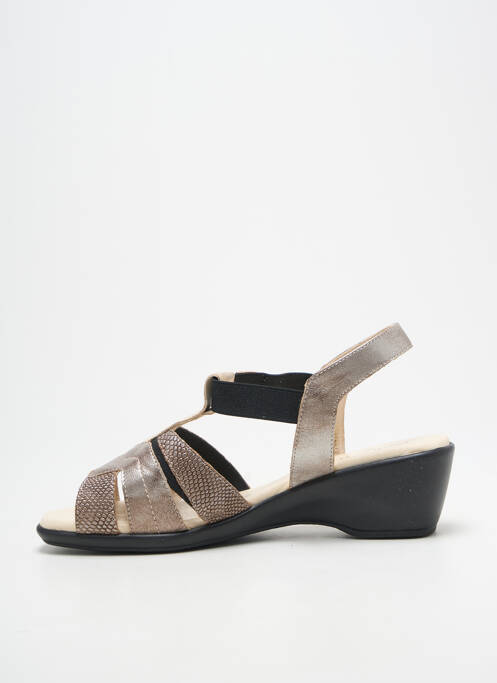 Sandales/nu pieds bout ouvert talon de 4 à 6cm or PEDI GIRL femme