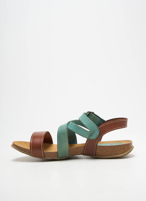 Sandales/nu pieds fermeture boucle(s) talon plat jusqu'à 3cm marron SPK femme